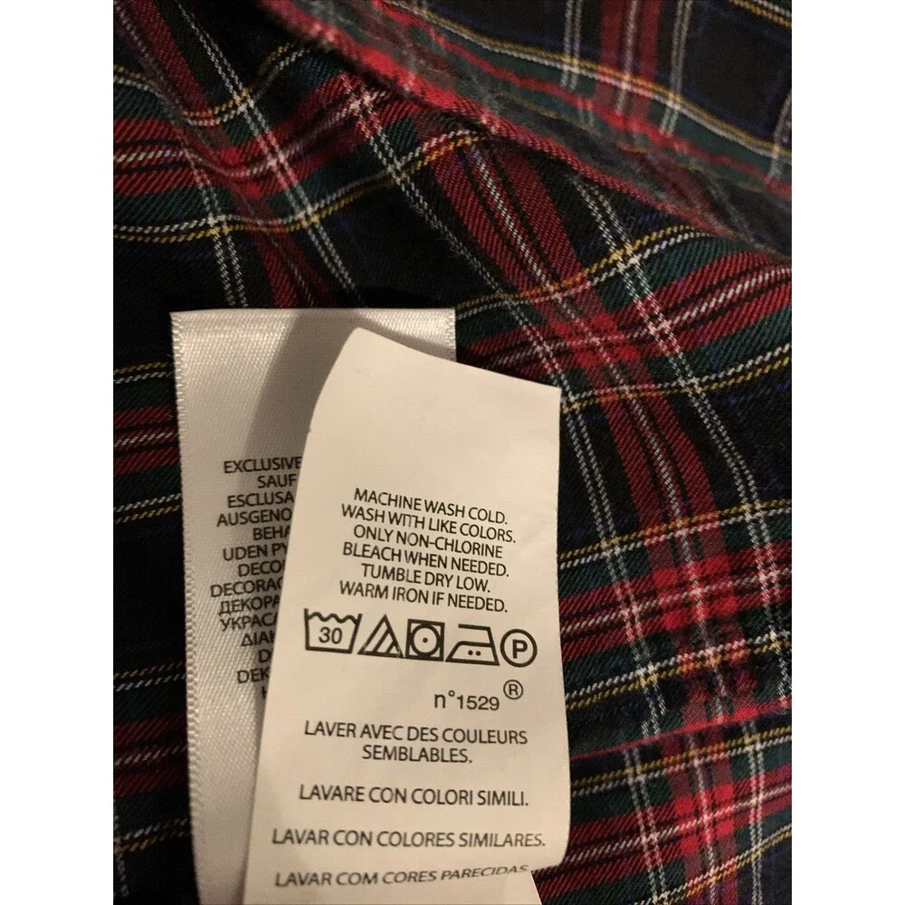 Ralph Lauren Boys Shirt Youth XL Tartan Plaid Pony Button Down Cotton